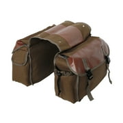 Large Capacity Motorbike Saddle Bag - Waterproof Canvas Panniers Box with Side Tools Pouch for Motorcycle Riding \u0026 Travel